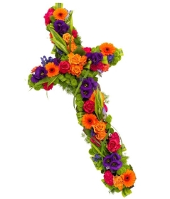 Cross: Loose flower design